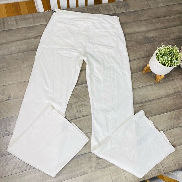 7 For All Mankind Women's White Boot Cut Jeans - Picture 12 of 15